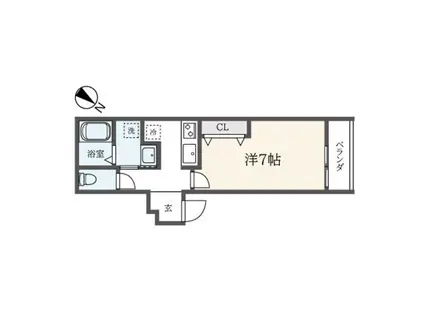 ハレ オ クラ(1K/2階)の間取り写真