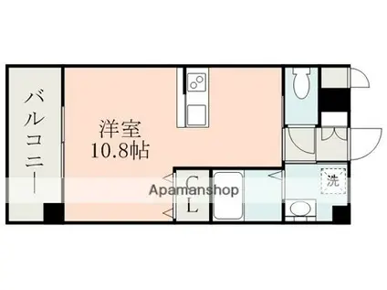 S-FORT熊本県立大学前(ワンルーム/7階)の間取り写真