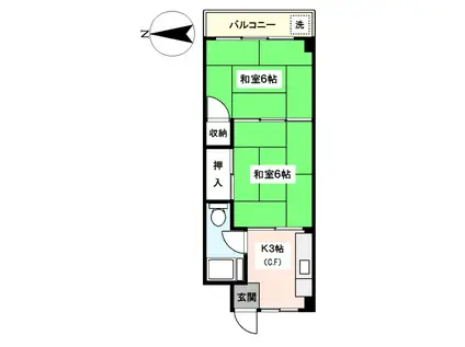 ドエル正和(2K/4階)の間取り写真