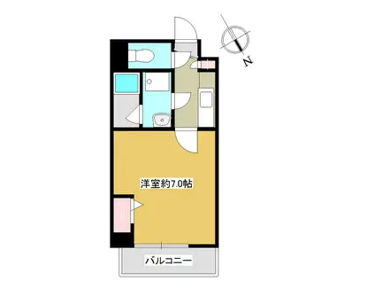 第IIマンションアトラス(1K/6階)の間取り写真