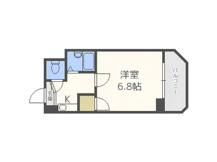 ラフォレスタ(1K/10階)の間取り写真