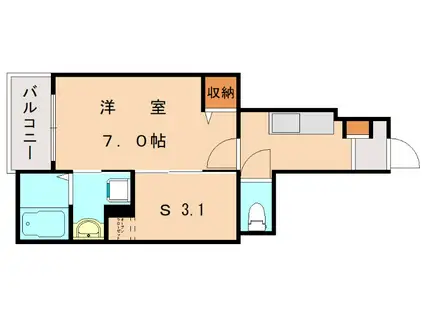 エクスクルーシブIV(1SK/1階)の間取り写真
