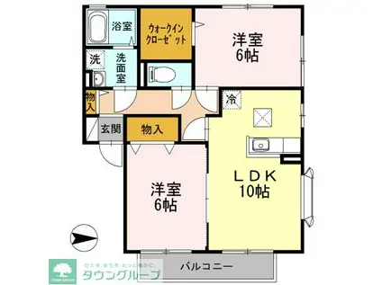 FAMILY COURT A(2LDK/1階)の間取り写真