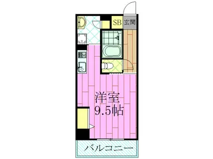 アリビス浦安(ワンルーム/2階)の間取り写真