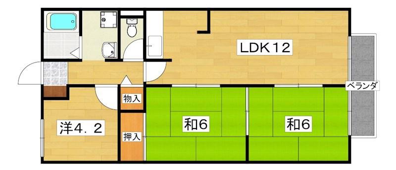 アン星ヶ丘(3LDK/2階)の間取り写真