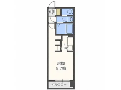 グレイスコート北18条(1K/2階)の間取り写真