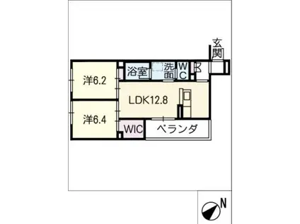 ビーフォンテ(2LDK/3階)の間取り写真