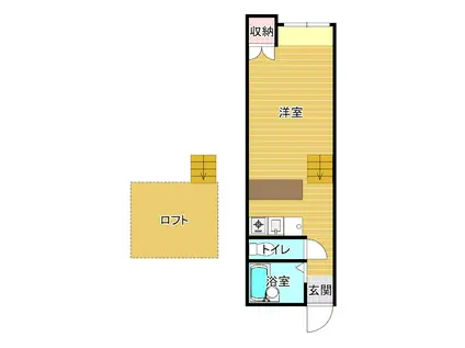 ヴィラサントネージュ(ワンルーム/2階)の間取り写真