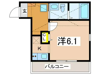 アネックス堀ノ内(1K/1階)の間取り写真