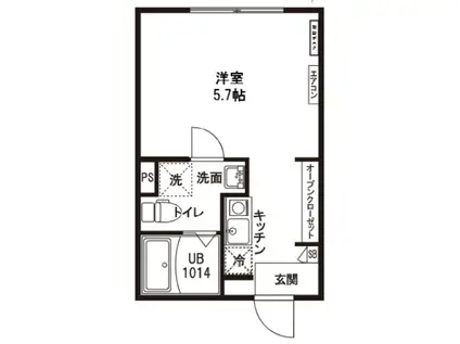 レピュア王子神谷レジデンスII(ワンルーム/2階)の間取り写真