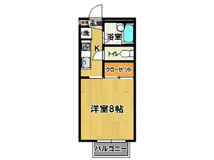 ソフィア(1K/2階)の間取り写真