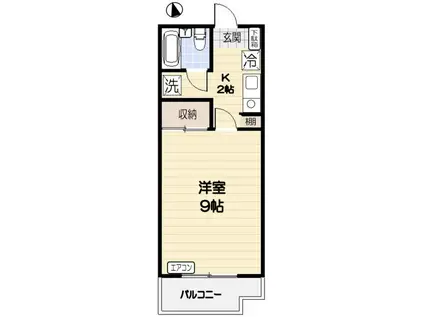 パークレジデンス(1K/3階)の間取り写真