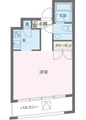 パークフロント西新宿(ワンルーム/8階)の間取り写真