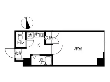 グリーンフォレストI(1K/2階)の間取り写真