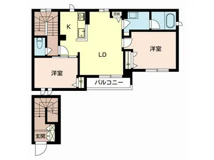 シャーメゾン上住吉(3LDK/2階)の間取り写真