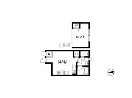 SUCCESS III(ワンルーム/2階)の間取り写真