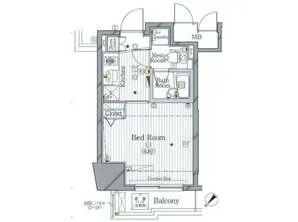 ル・リオン池袋コンフォート(1K/13階)の間取り写真