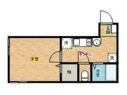 グレースコート東矢口(1K/1階)の間取り写真