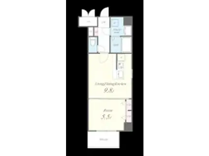 リッツ・アヴェニュー(1LDK/2階)の間取り写真