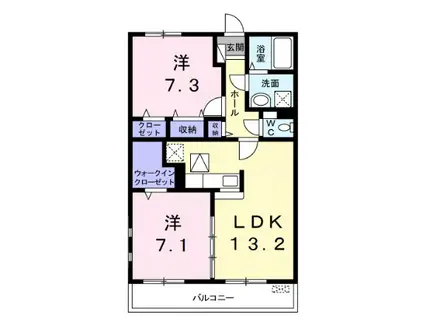 フォレスト ロード(2LDK/1階)の間取り写真
