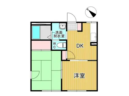 リッチモンド(2K/2階)の間取り写真