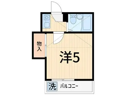 T`Sフラット柴又(1K/1階)の間取り写真