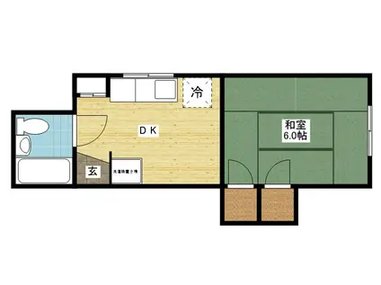 吉田ビル(1LDK/5階)の間取り写真