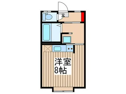 ウッドハイム(ワンルーム/1階)の間取り写真