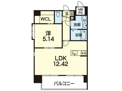 セリジェクレール(1LDK/7階)の間取り写真