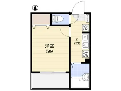 メルディア竹ノ塚2丁目II(1K/1階)の間取り写真