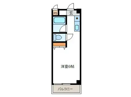 メゾンラベンダー6番館(ワンルーム/3階)の間取り写真