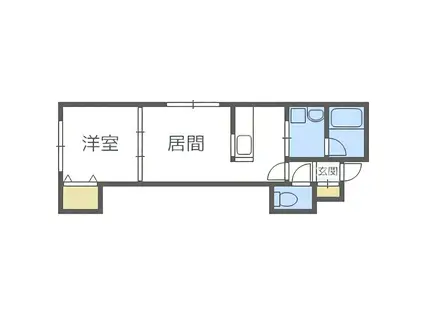 フォーシーズン大通III(1LDK/3階)の間取り写真