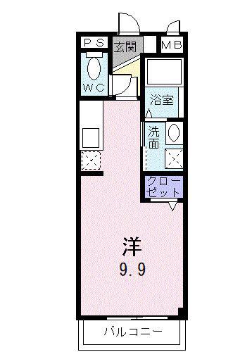 サンライトレジデンス(ワンルーム/2階)の間取り写真