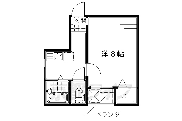 Nスクエア(1K/2階)の間取り写真