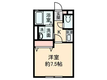 ハイム山花(1K/1階)の間取り写真