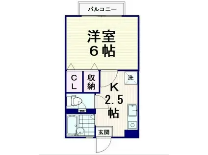 クレールドムレ(1K/2階)の間取り写真