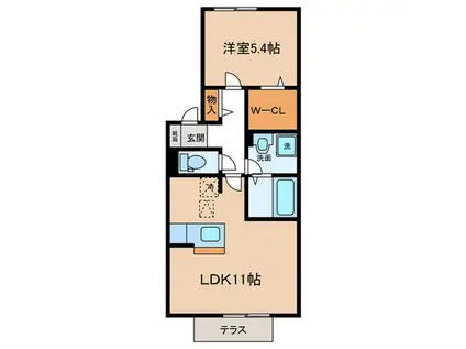 パークハウス加藤(1LDK/2階)の間取り写真