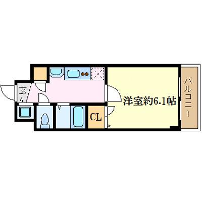 プレサンス新大阪クレスタ(ワンルーム/8階)の間取り写真
