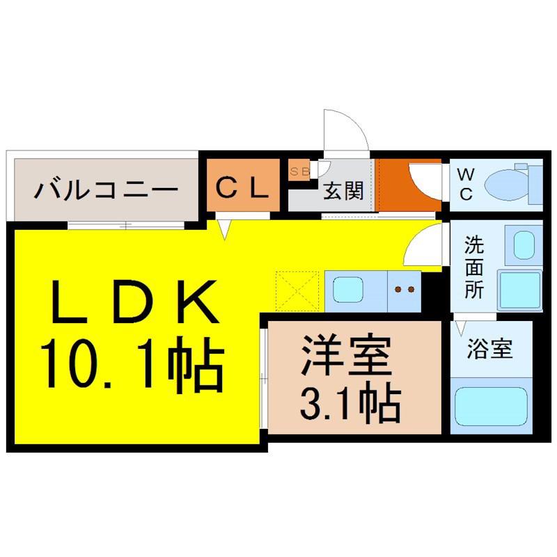 REGALEST AURUM(1LDK/3階)の間取り写真