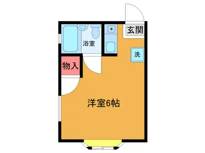 エクセルベイマリン(1K/2階)の間取り写真