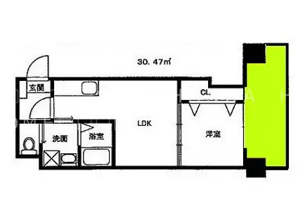 フウキレジデンス 山本町南(1LDK/7階)の間取り写真