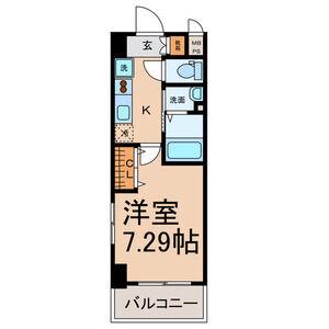 ESTACION KANAYAMA ウエスト・イースト(1K/9階)の間取り写真