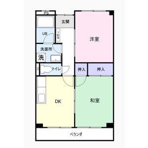 リンピアベルテ(2DK/2階)の間取り写真