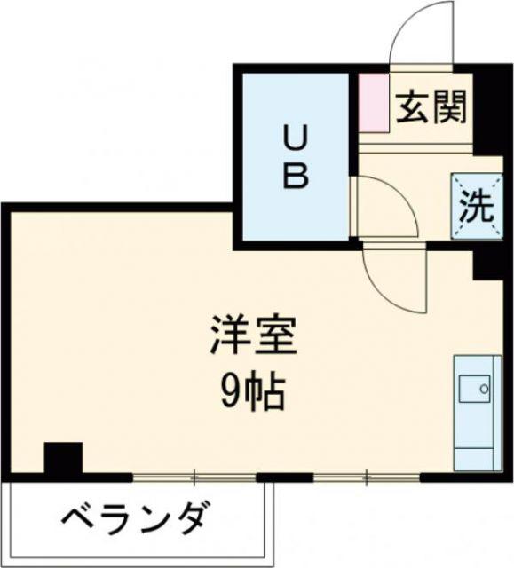 サンライズ福甚(1K/3階)の間取り写真