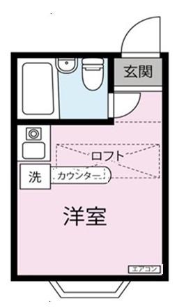 ベルピア逗子第2(ワンルーム/2階)の間取り写真