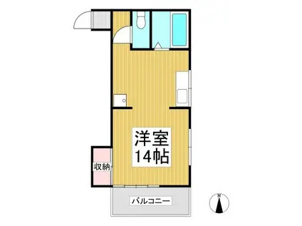 メゾンホクセイ(ワンルーム/2階)の間取り写真