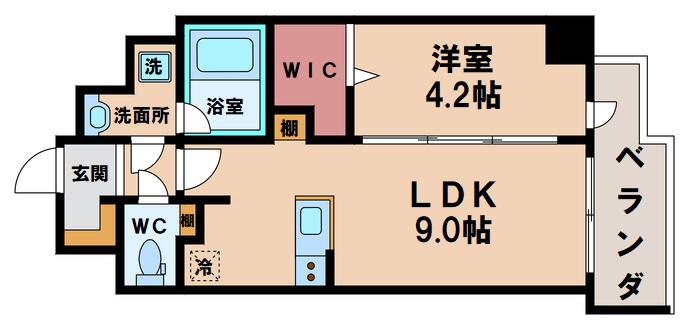 ミラージュパレス天王寺堀越町(1LDK/2階)の間取り写真