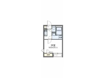 ソレイユ(1K/2階)の間取り写真