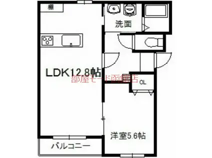 インフィニティ(1LDK/4階)の間取り写真