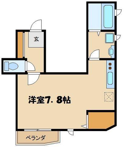 プラムメゾン稲田堤(1K/3階)の間取り写真